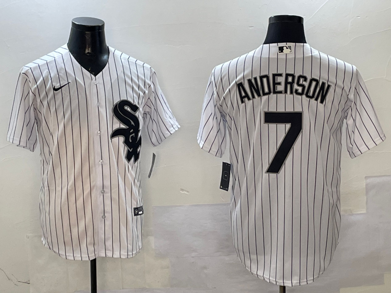 Men's MLB Chicago White Sox #7 Tim Anderson Nike White Home Limited Jersey