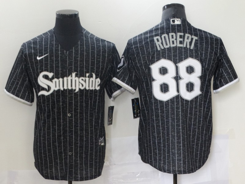 Men's MLB Chicago White Sox #88 Luis Robert Nike Black City Connect Limited Jersey