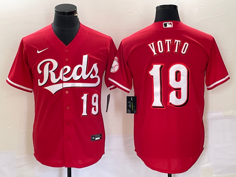 Men's MLB Cincinnati Reds #19 Joey Votto Nike Red Alternate Limited Jersey
