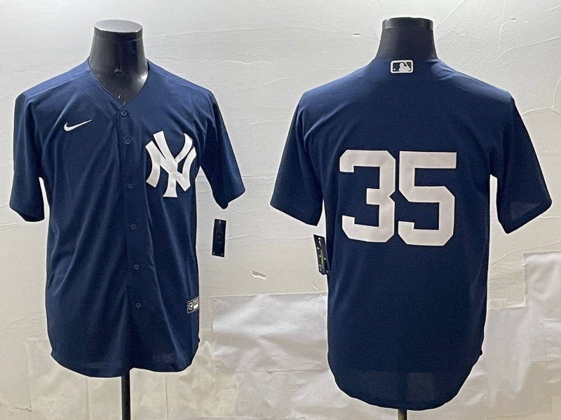 Men's MLB New York Yankees #35 Cody Bellinger Nike Navy Alternate Limited Jersey