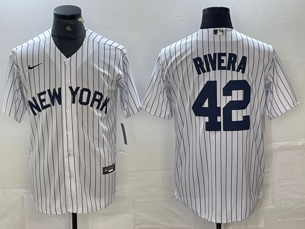 Men's MLB New York Yankees #42 Mariano Rivera Nike White Home Replica Jersey