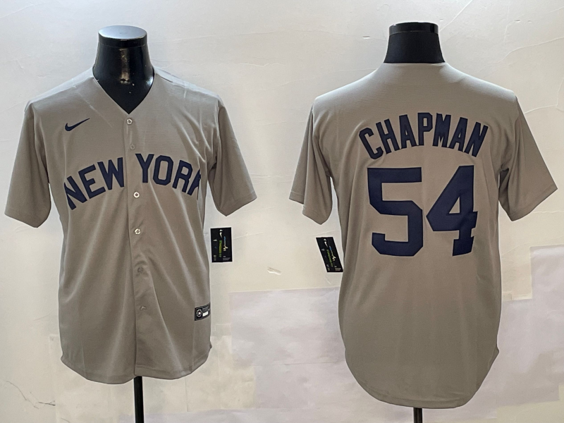 Men's MLB New York Yankees #54 Max Fried Nike Gray Road Limited Jersey