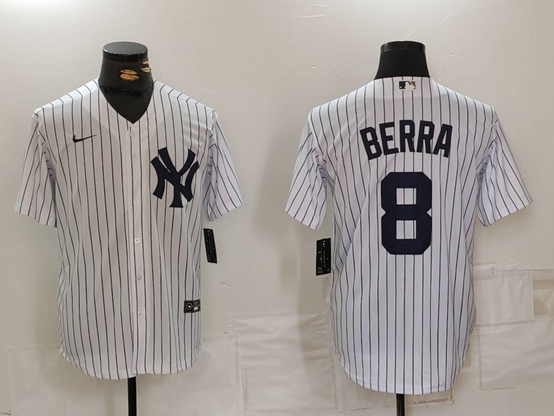 Men's MLB New York Yankees #8 Yogi Berra Nike White Home Limited Jersey