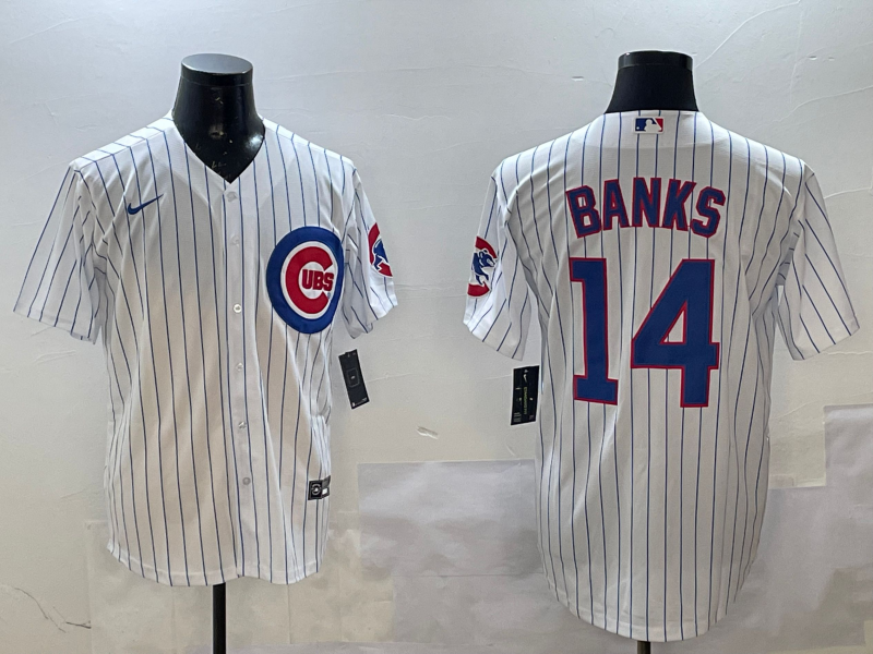 Men's MLB Chicago Cubs #14 Ernie Banks Nike White Home Limited Jersey