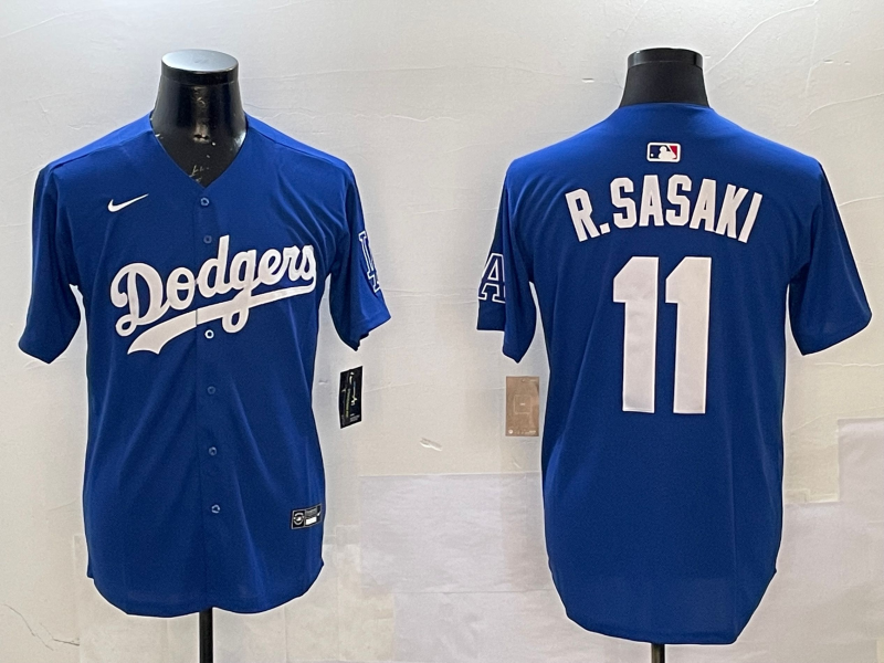 Men's MLB Los Angeles Dodgers #11 Roki Sasaki Nike Royal Alternate Limited Jersey