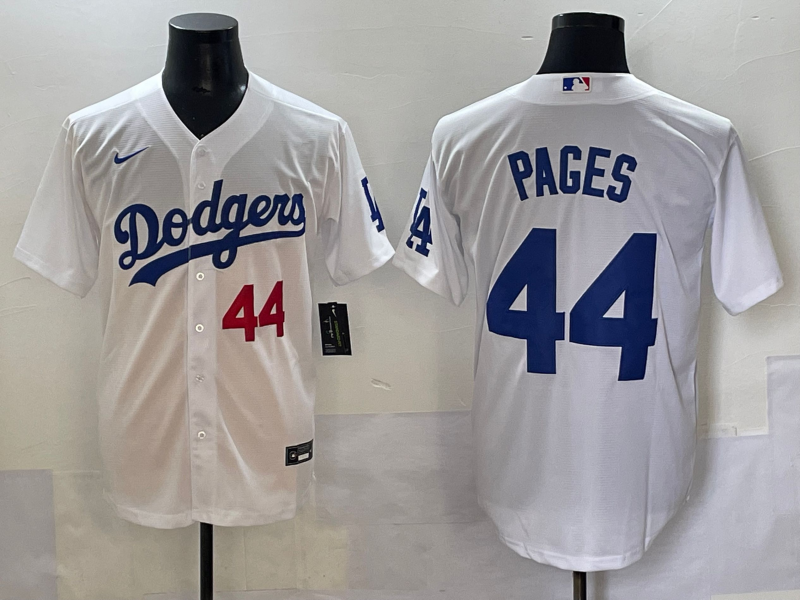 Men's MLB Los Angeles Dodgers #44 Andy Pages Nike White Home Limited Jersey