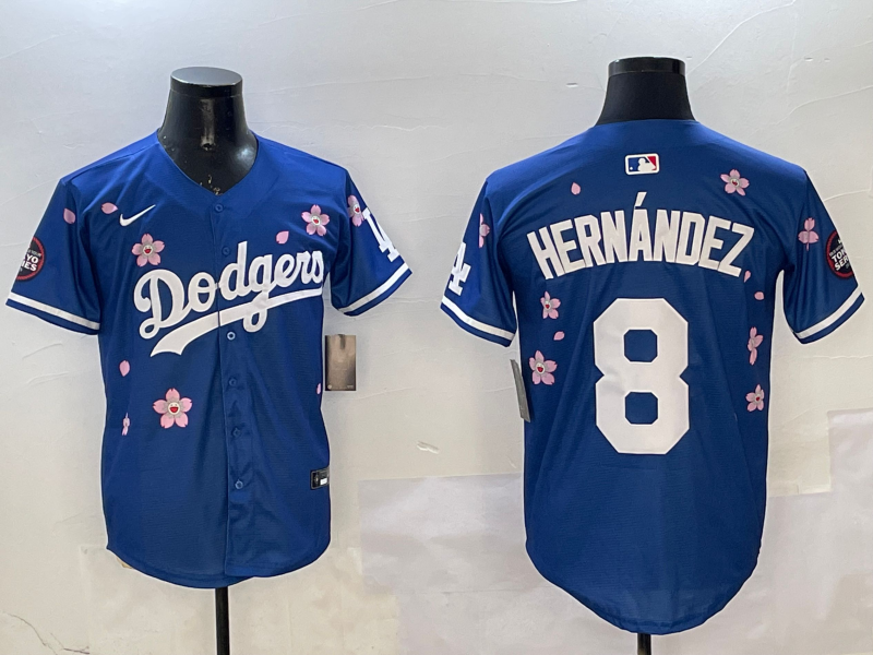 Men's MLB World Tour Tokyo Series 2025 Dodgers #8 Enrique Hernández Royal Sakula Jersey