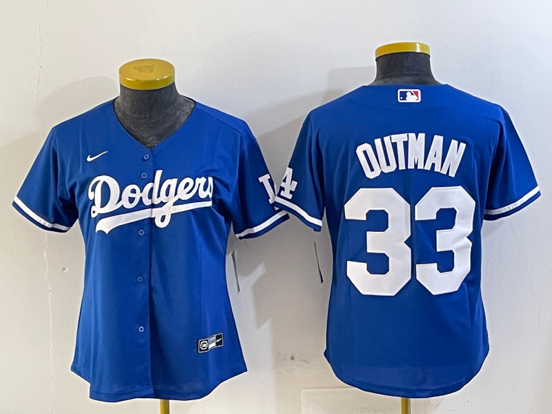 Women's MLB Dodgers #33 James Outman Nike Royal Alternate Limited Jersey