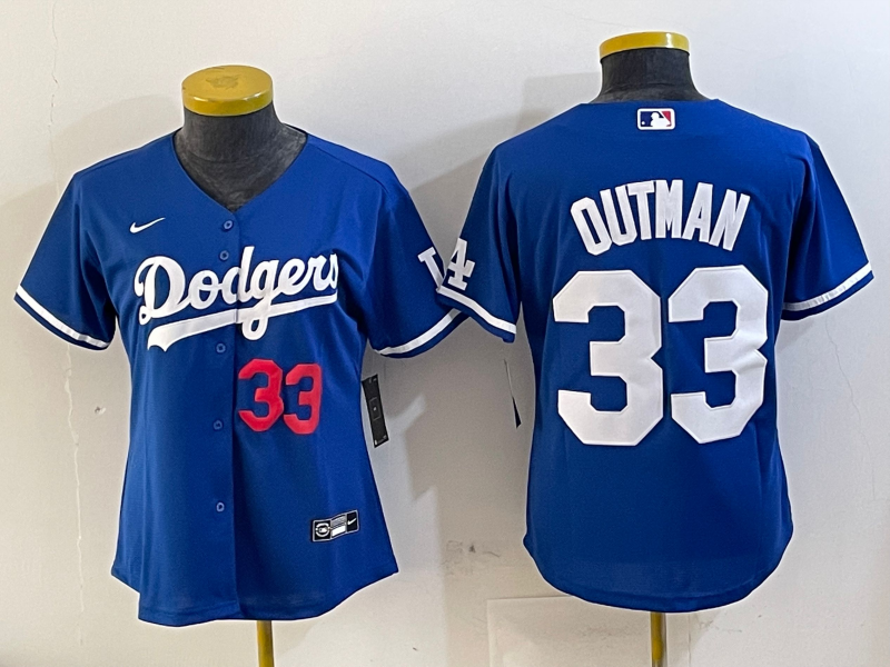 Women's MLB Dodgers #33 James Outman Nike Royal Alternate Limited Jersey