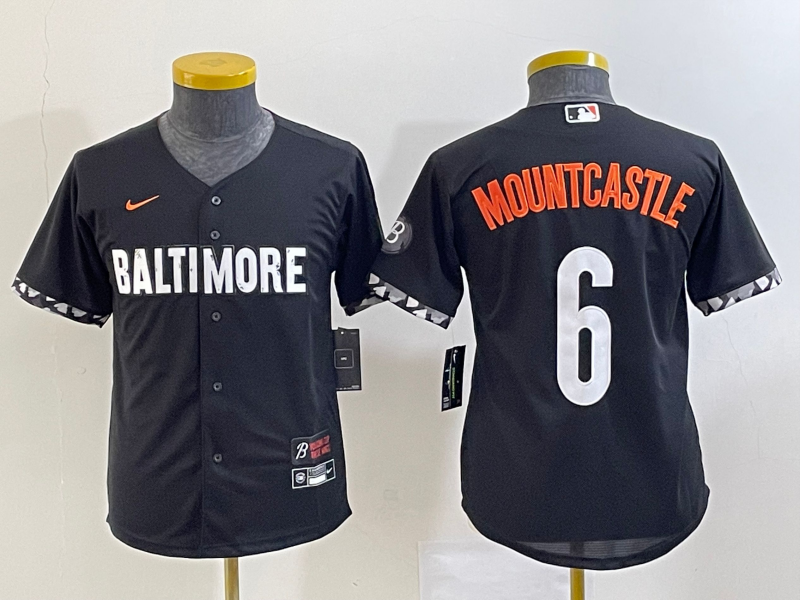 Youth MLB Baltimore Orioles #6 Ryan Mountcastle Nike Black City Connect Limited Jersey