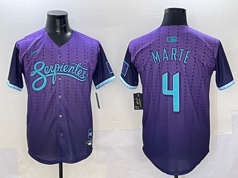 Men's MLB Arizona Diamondbacks #4 Ketel Marte 2025 City Connect Limited Jersey