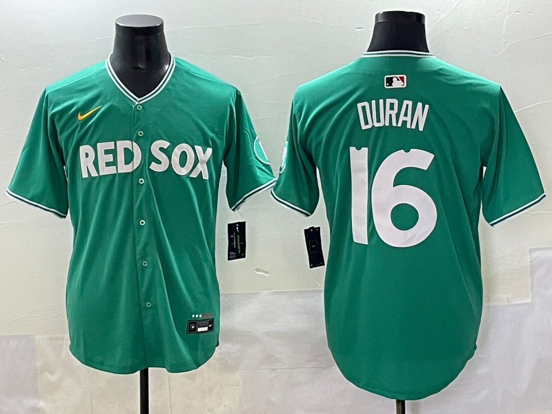 Men's MLB Boston Red Sox #16 Jarren Duran Green 2025 City Connect Limited Jersey