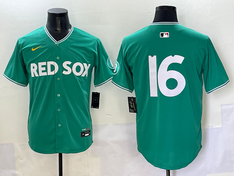 Men's MLB Boston Red Sox #16 Jarren Duran Green 2025 City Connect Limited Jersey
