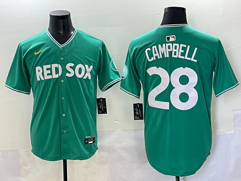 Men's MLB Boston Red Sox #28 Kristian Campbell Green 2025 City Connect Limited Jersey