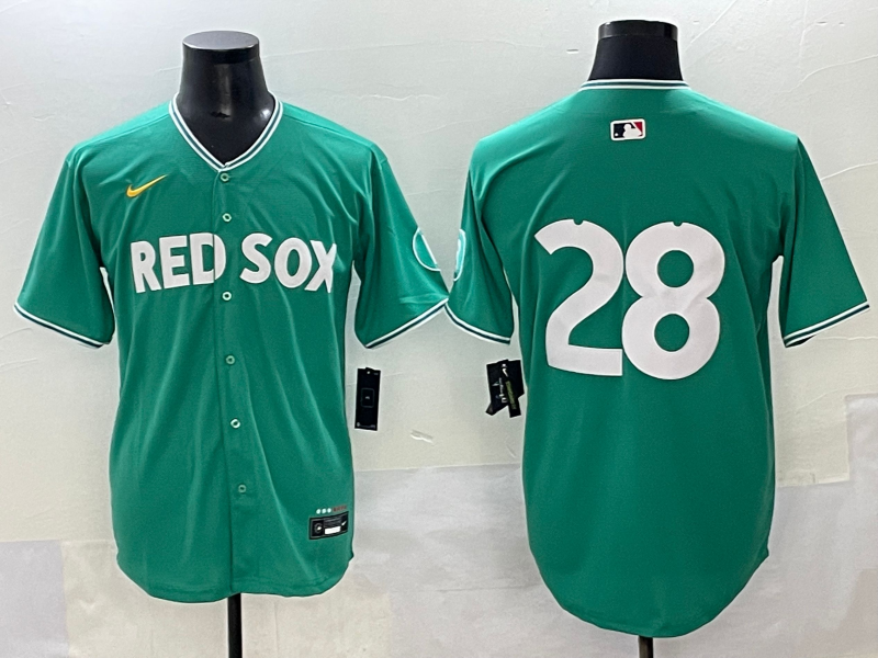 Men's MLB Boston Red Sox #28 Kristian Campbell Green 2025 City Connect Limited Jersey