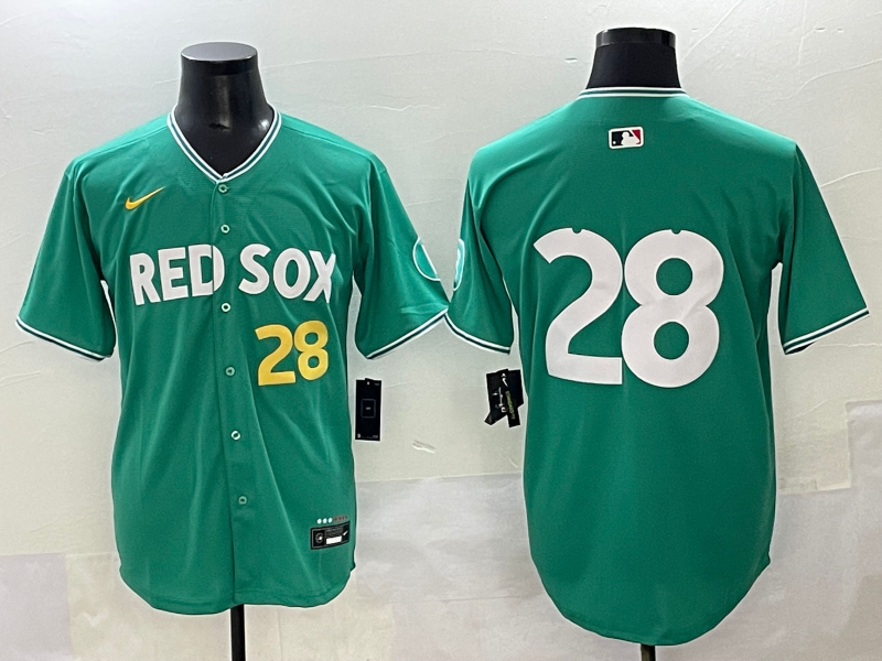 Men's MLB Boston Red Sox #28 Kristian Campbell Green 2025 City Connect Limited Jersey