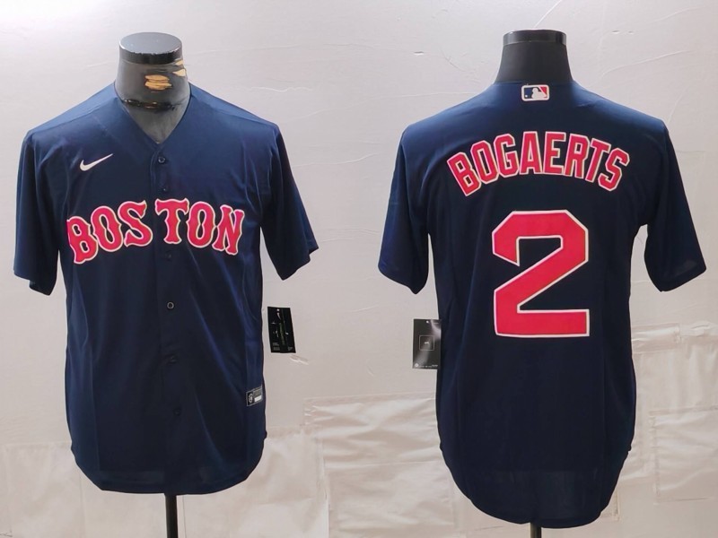 Men's MLB Boston Red Sox #2 Xander Bogaerts Nike Navy Alternate Limited Jersey
