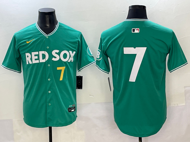 Men's MLB Boston Red Sox #7 Masataka Yoshida Green 2025 City Connect Limited Jersey