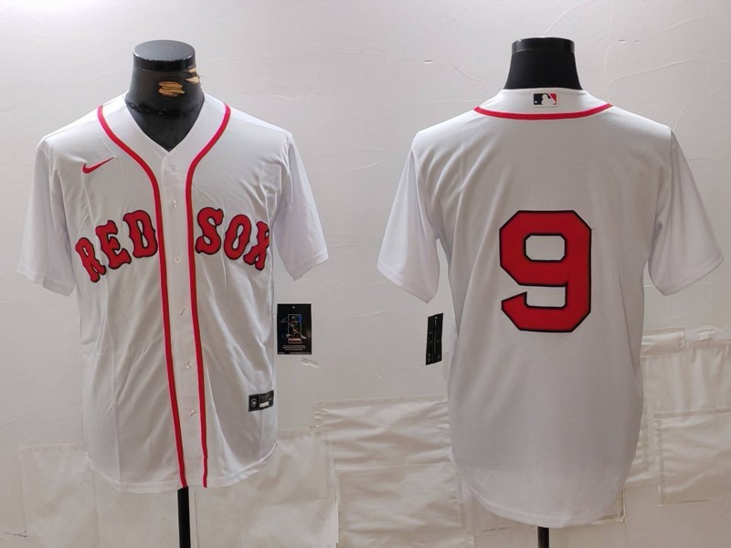 Men's MLB Boston Red Sox #9 Ted Williams Nike White Home Limited Jersey