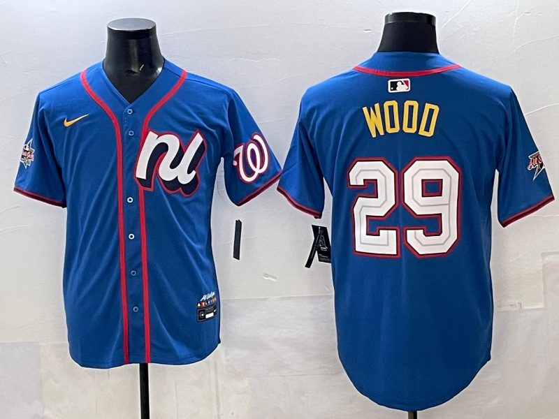 Men's National League Washington Nationals #29 James Wood 2025 All-Star Edition Limited Jersey