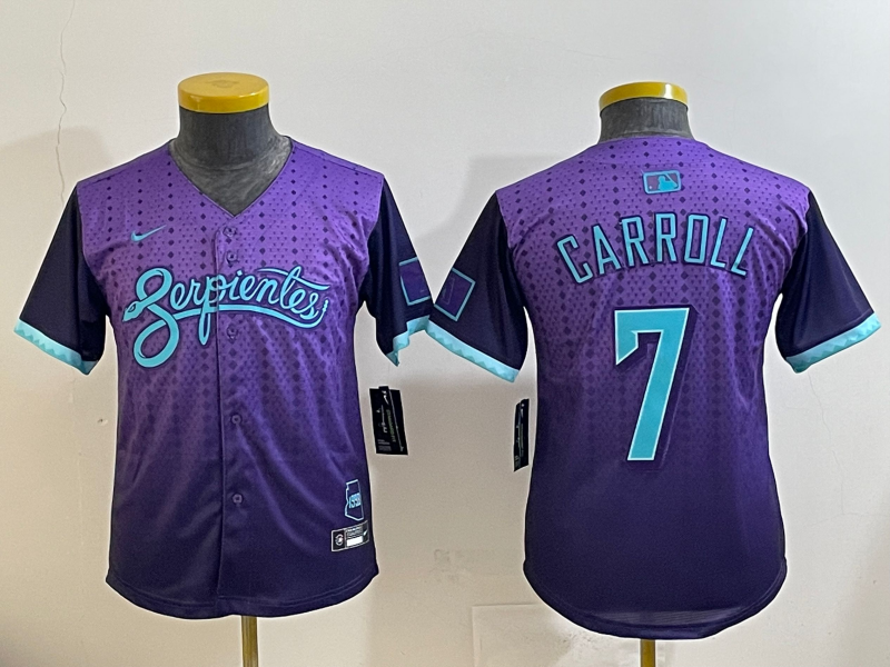 Youth MLB Arizona Diamondbacks #7 Corbin Carroll 2025 City Connect Limited Jersey
