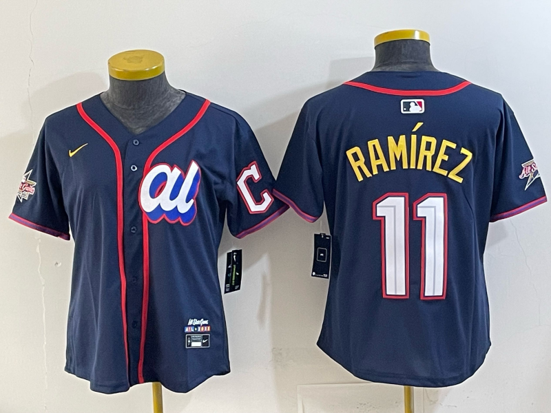 Women's American League Cleveland Indians #11 José Ramírez 2025 All-Star Edition Limited Jersey