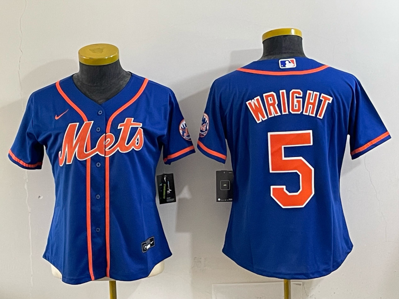 Women's MLB New York Mets #5 David Wright Nike Royal Alternate Limited Jersey