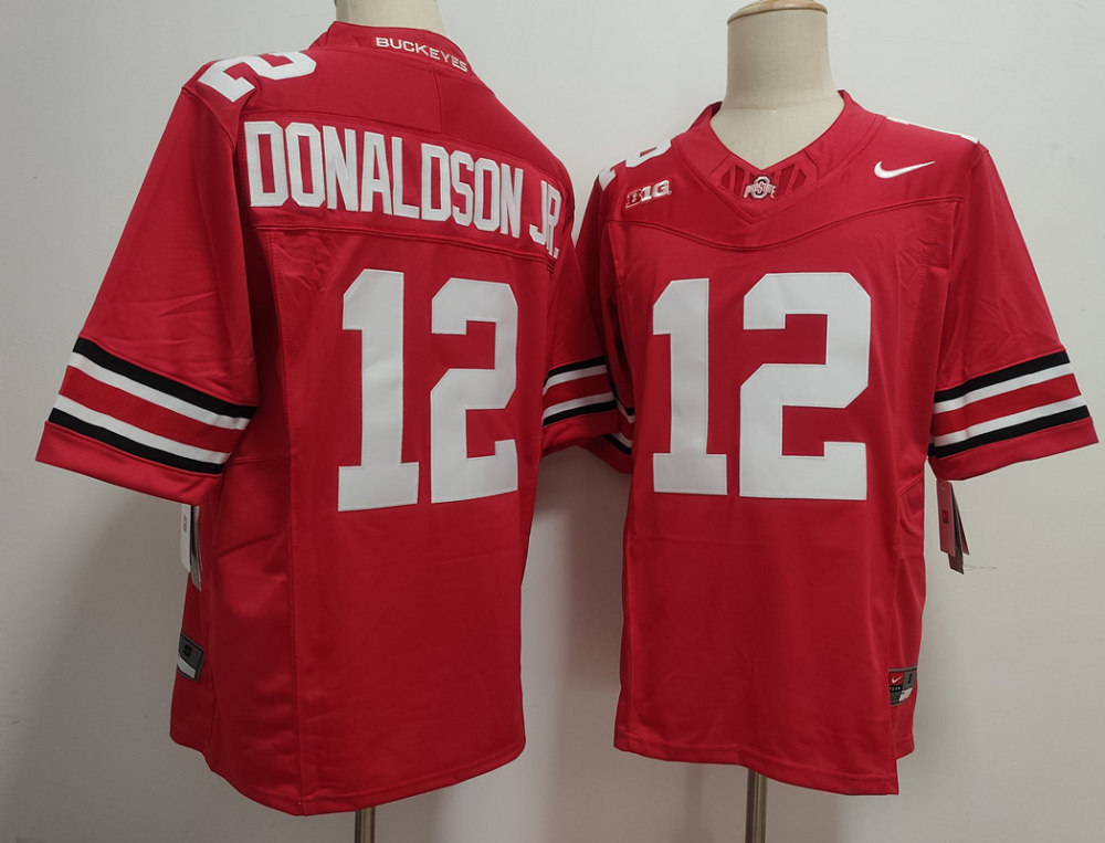 Men's NCAA Ohio State Buckeyes #12 CJ Donaldson Red F.U.S.E Football Stitched Jersey