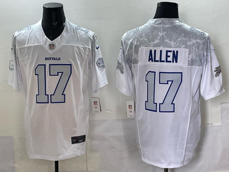 Men's NFL Buffalo Bills #17 Josh Allen 2025 Rivalries Collection F.U.S.E Jersey