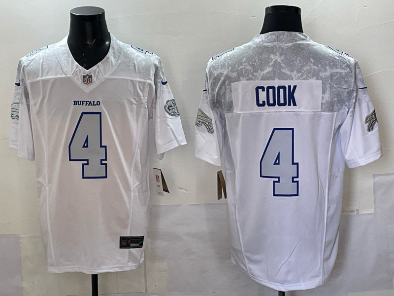 Men's NFL Buffalo Bills #4 James Cook 2025 Rivalries Collection F.U.S.E Jersey