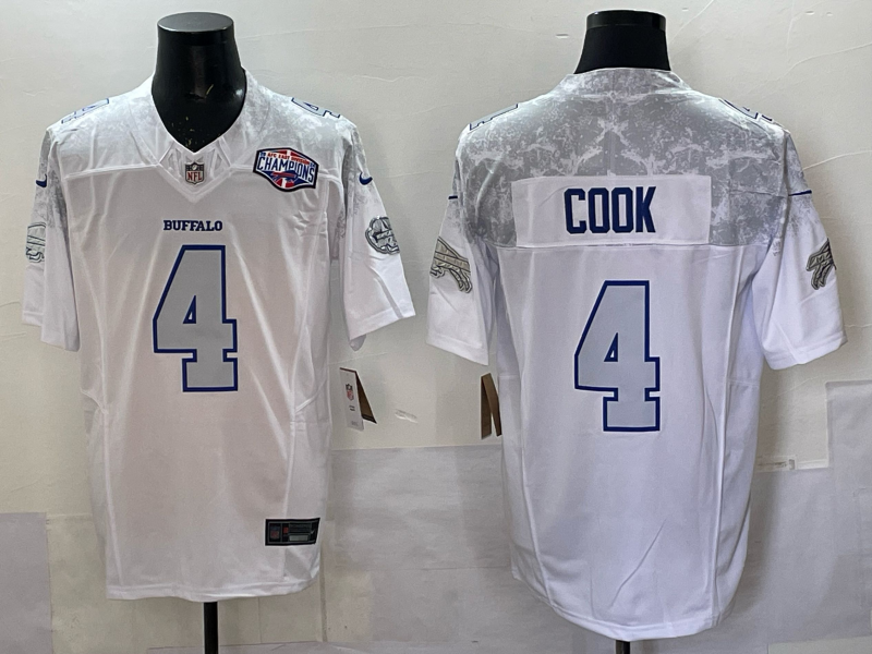 Men's NFL Buffalo Bills #4 James Cook 2025 Rivalries Collection F.U.S.E Jersey