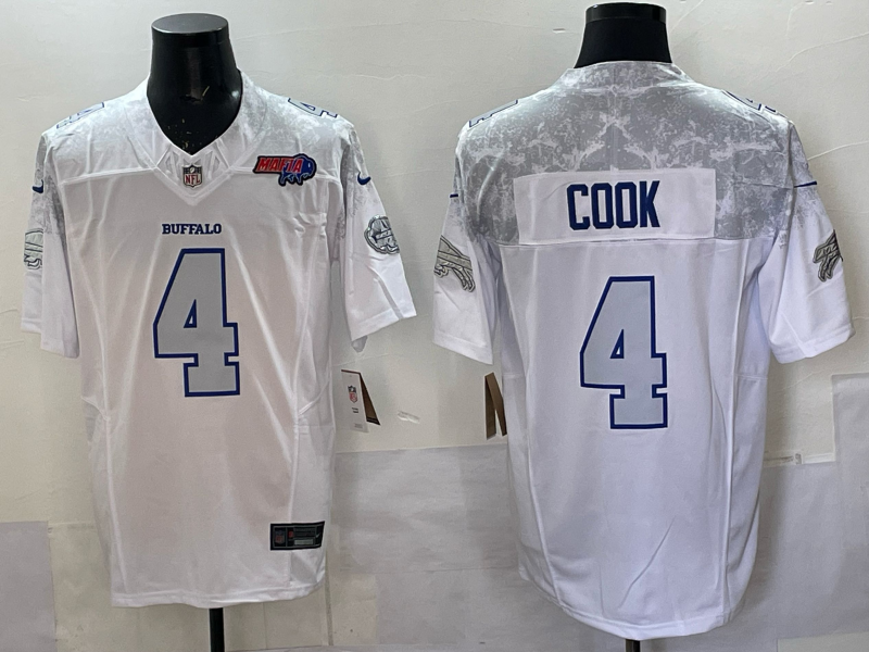 Men's NFL Buffalo Bills #4 James Cook 2025 Rivalries Collection F.U.S.E Jersey