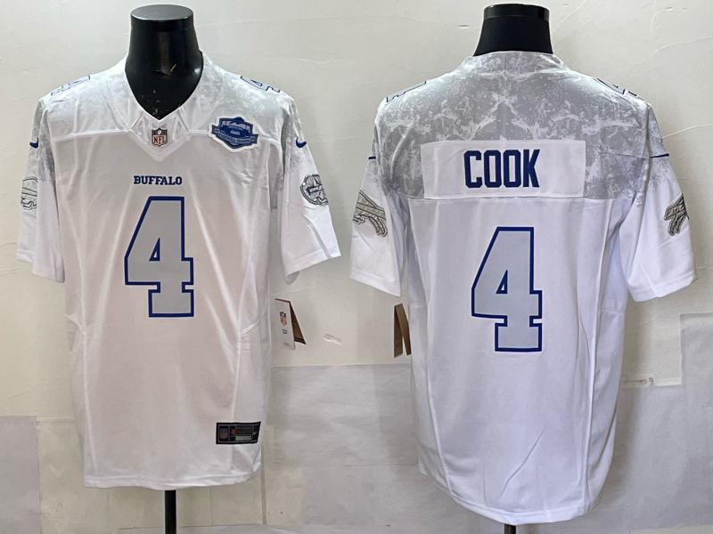 Men's NFL Buffalo Bills #4 James Cook 2025 Rivalries Collection F.U.S.E Jersey