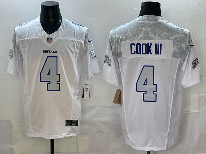 Men's NFL Buffalo Bills #4 James Cook 2025 Rivalries Collection F.U.S.E Jersey