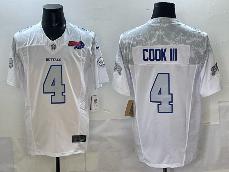 Men's NFL Buffalo Bills #4 James Cook 2025 Rivalries Collection F.U.S.E Jersey
