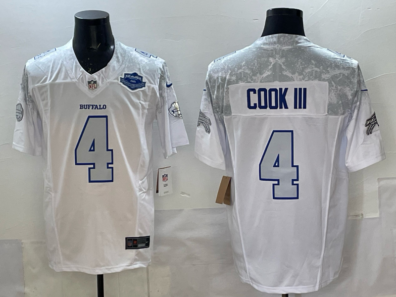 Men's NFL Buffalo Bills #4 James Cook 2025 Rivalries Collection F.U.S.E Jersey