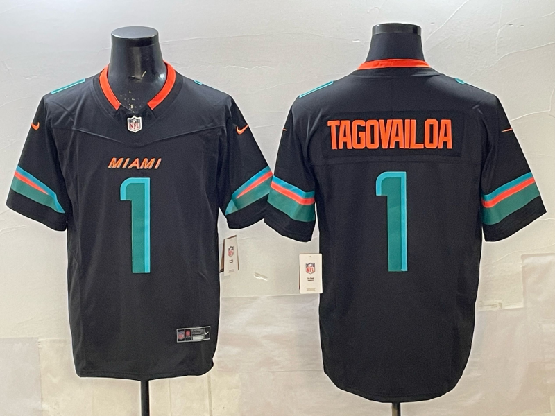 Men's NFL Miami Dolphins #1 Tua Tagovailoa 2025 Rivalries Collection F.U.S.E Jersey