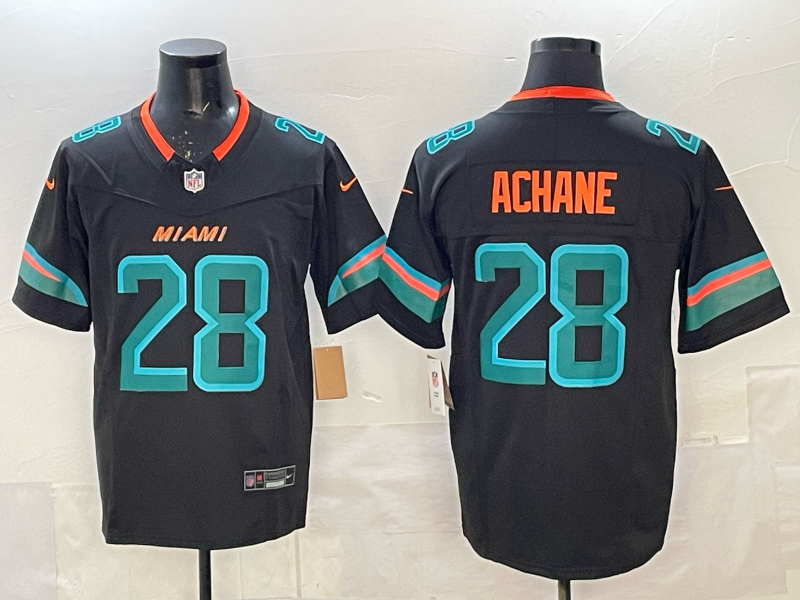 Men's NFL Miami Dolphins #28 De'Von Achane 2025 Rivalries Collection F.U.S.E Jersey