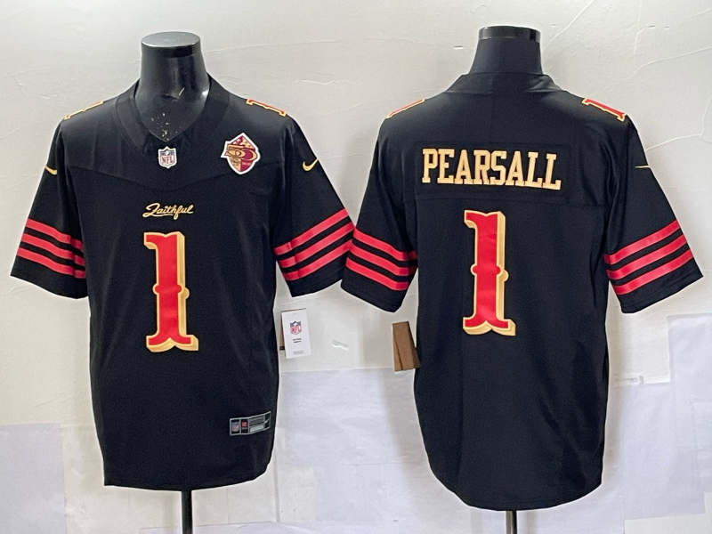 Men's NFL San Francisco 49ers #1 Ricky Pearsall 2025 Rivalries Collection F.U.S.E Jersey