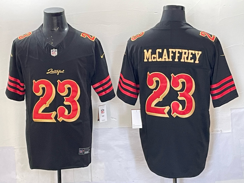 Men's NFL San Francisco 49ers #23 Christian McCaffrey 2025 Rivalries Collection F.U.S.E Jersey