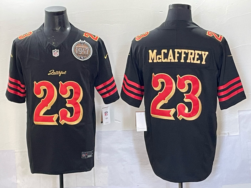 Men's NFL San Francisco 49ers #23 Christian McCaffrey 2025 Rivalries Collection F.U.S.E Jersey