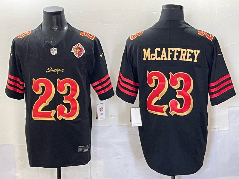 Men's NFL San Francisco 49ers #23 Christian McCaffrey 2025 Rivalries Collection F.U.S.E Jersey