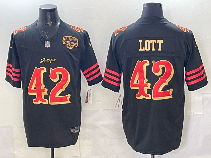 Men's NFL San Francisco 49ers #42 Ronnie Lott 2025 Rivalries Collection F.U.S.E Jersey