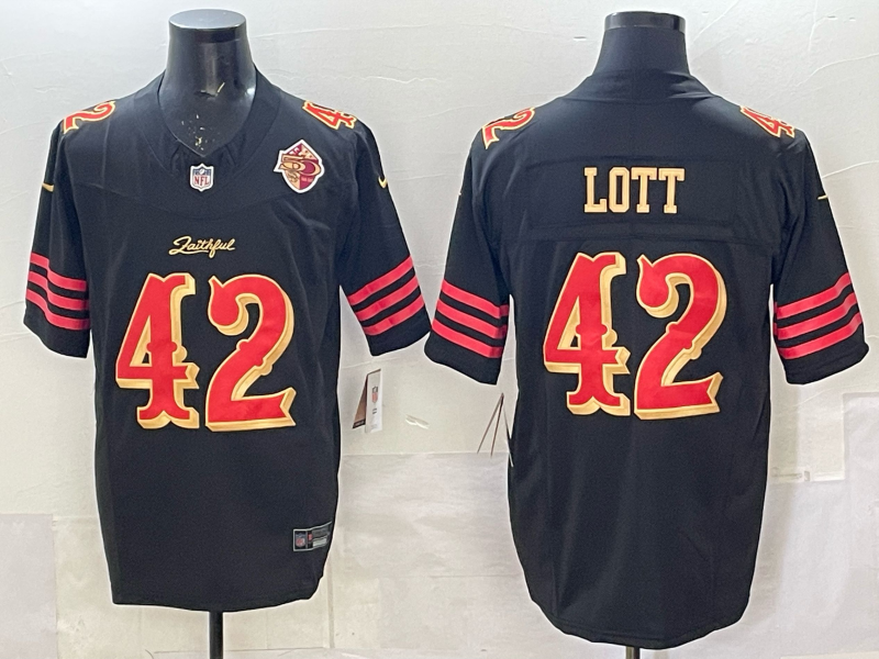 Men's NFL San Francisco 49ers #42 Ronnie Lott 2025 Rivalries Collection F.U.S.E Jersey