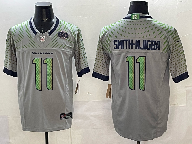 Men's NFL Seattle Seahawks #11 Jaxon Smith-Njigba 2025 Rivalries Collection F.U.S.E Jersey
