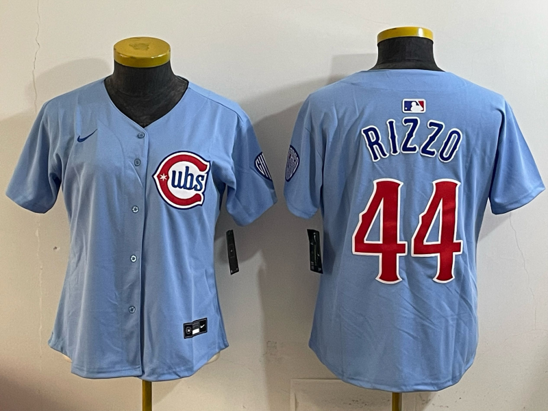 Women's MLB Chicago Cubs #44 Anthony Rizzo Nike Blue 2nd Alternate Limited Jersey