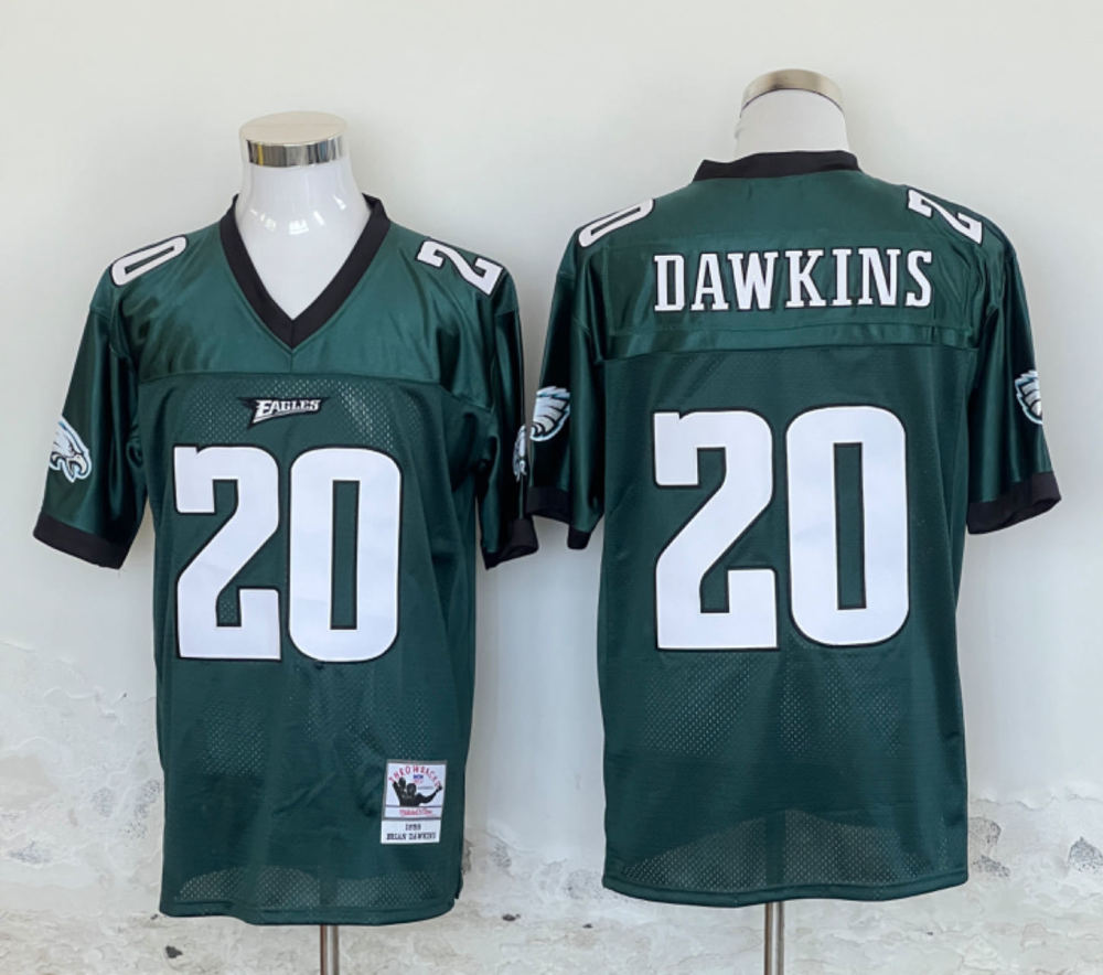 Men's NFL Philadelphia Eagles #20 Brian Dawkins Mitchell & Ness Green Legacy Replica Jersey