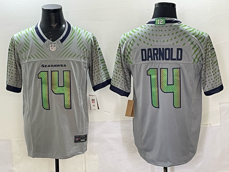 Men's NFL Seattle Seahawks #14 Sam Darnold 2025 Rivalries Collection F.U.S.E Jersey