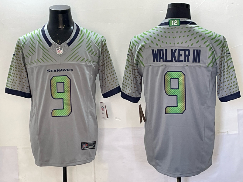 Men's NFL Seattle Seahawks #9 Kenneth Walker III 2025 Rivalry Collection F.U.S.E Jersey