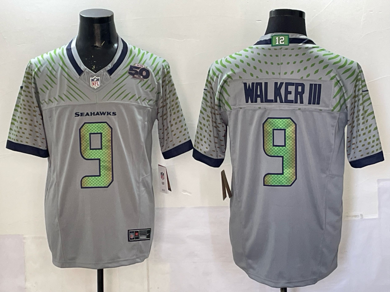 Men's NFL Seattle Seahawks #9 Kenneth Walker III 2025 Rivalry Collection F.U.S.E Jersey